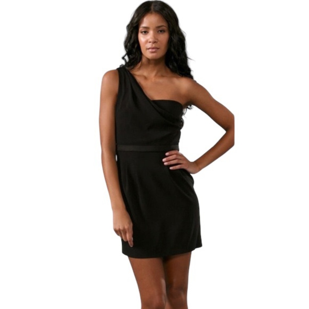 Theory Kaholo Twill One-Shoulder Mini Sheath Dress Women’s Size 0